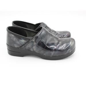 Dansko Professional XP Clog 42 Womens 11.5 Blue Black Leather Nurse Comfort Shoe